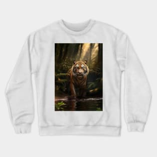 Graceful Tiger Reflection Crewneck Sweatshirt